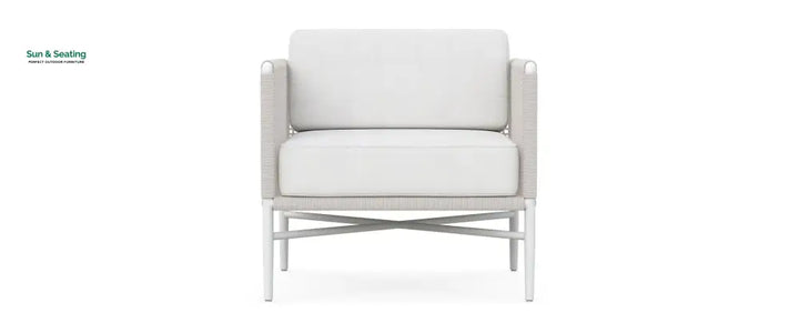 Roza Outdoor Garden Balcony Sofa Set 2 Seater and 2 Single Seater With 1 Center Table Set Braid &amp; Rope (White + Beige)