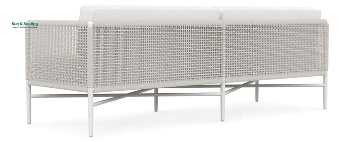 Roza Outdoor Garden Balcony Sofa Set 2 Seater and 2 Single Seater With 1 Center Table Set Braid &amp; Rope (White + Beige)