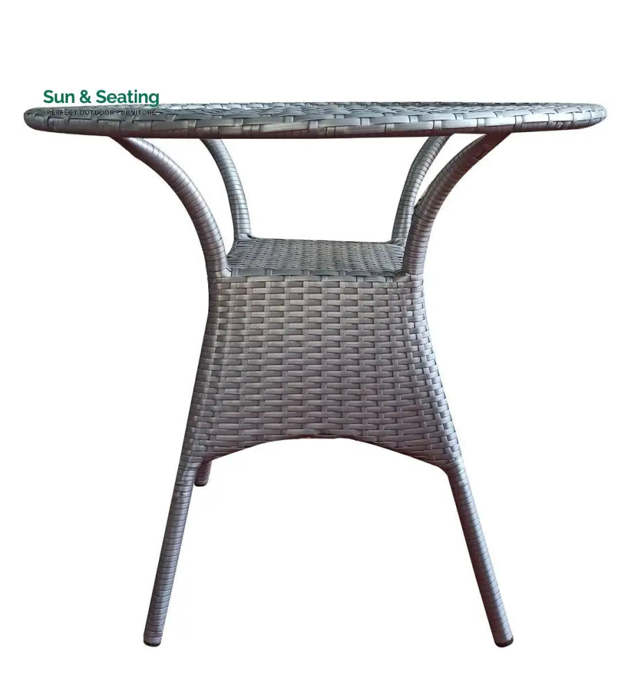 Rudra Outdoor Patio Seating Set 2 Chairs and 1 Table Set (Silver) Coffee Table Sets