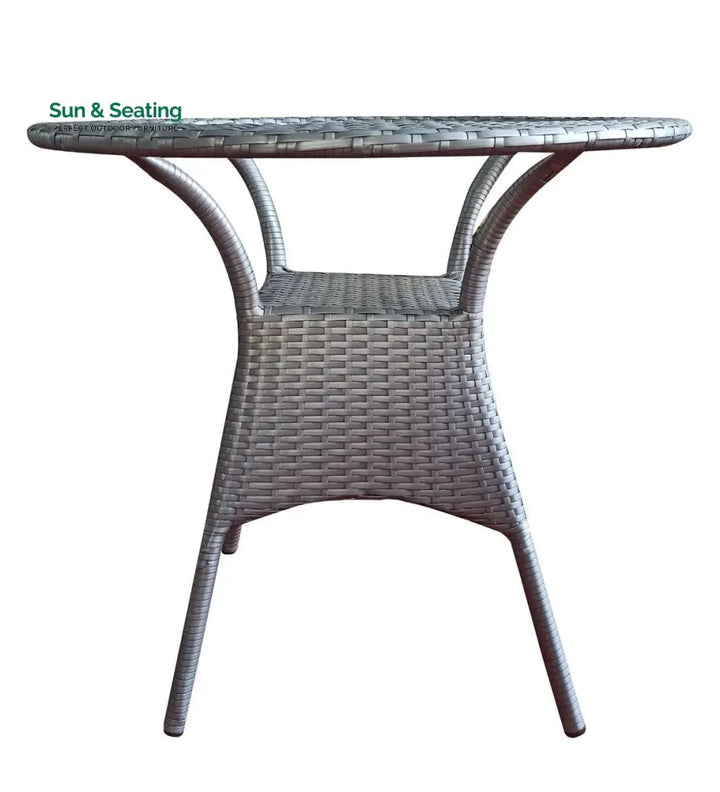 Rudra Outdoor Patio Seating Set 2 Chairs and 1 Table Set (Silver) Coffee Table Sets