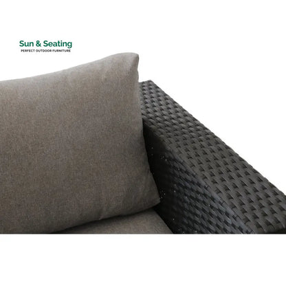 Rufino Outdoor Patio Sofa Set 5 Seater 1 Center Table (Black) Sofa Sets