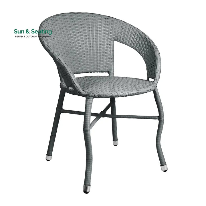 Ruler Outdoor Patio Seating Set 2 Chairs Set (Grey) Coffee Table Sets