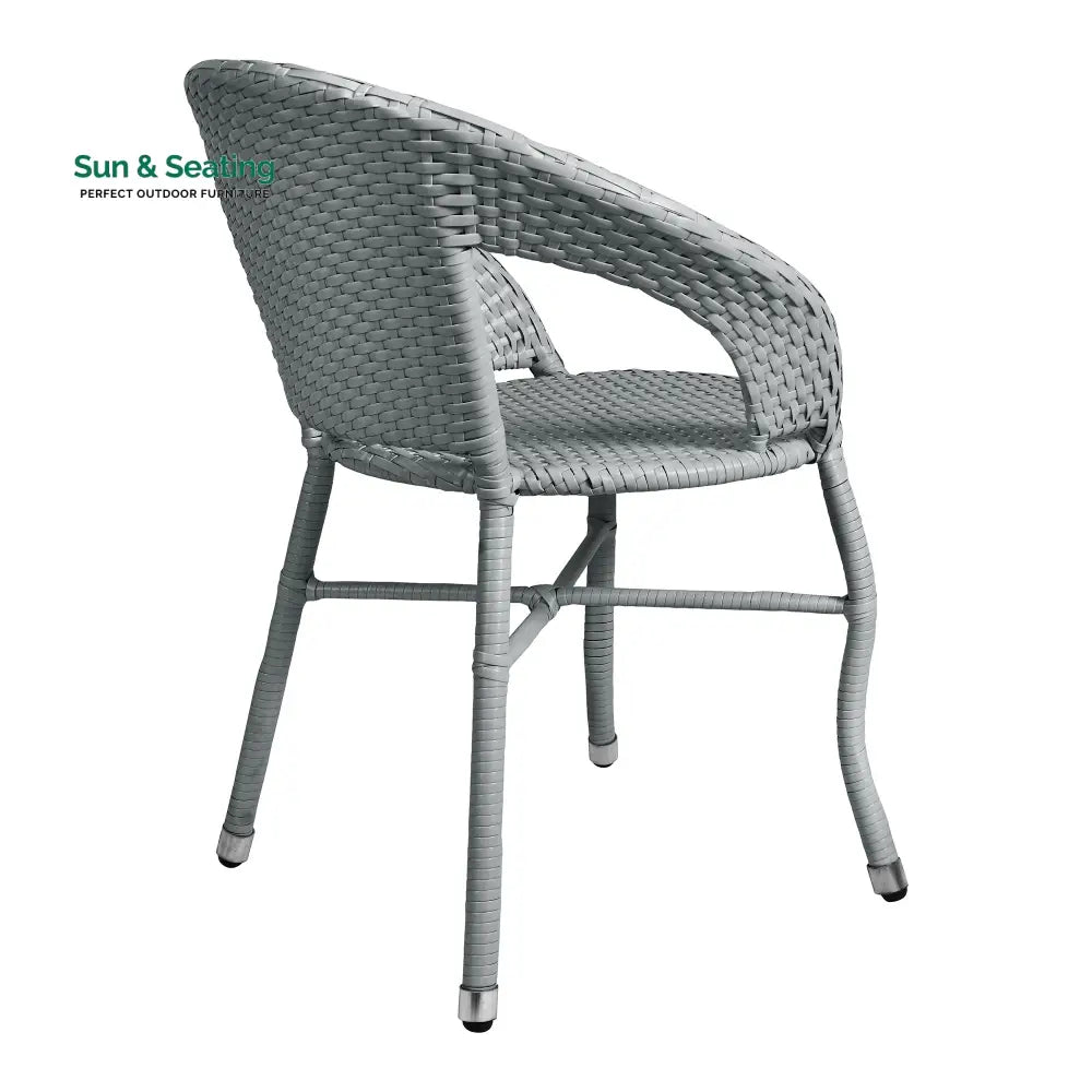 Ruler Outdoor Patio Seating Set 2 Chairs Set (Grey) Coffee Table Sets