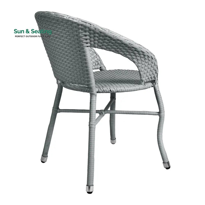 Ruler Outdoor Patio Seating Set 2 Chairs Set (Grey) Coffee Table Sets