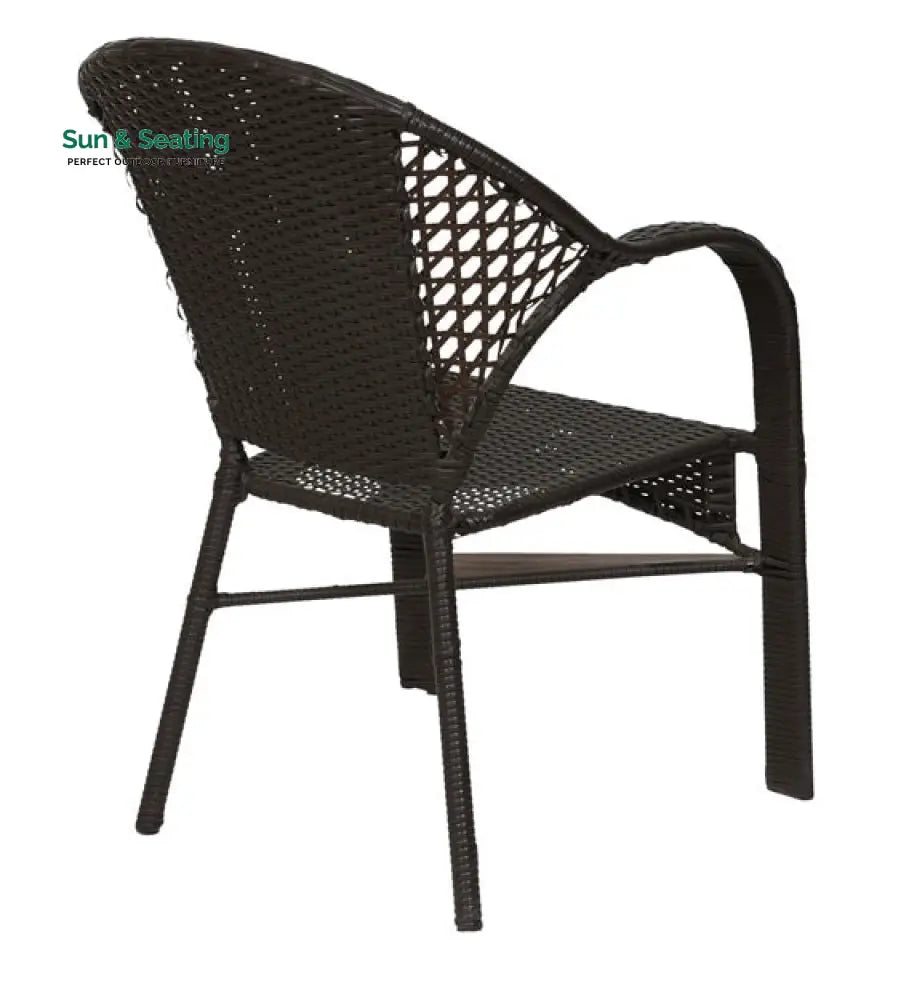 Rutu Outdoor Patio Seating Set 2 Chairs and 1 Table Set (Brown) Coffee Table Sets
