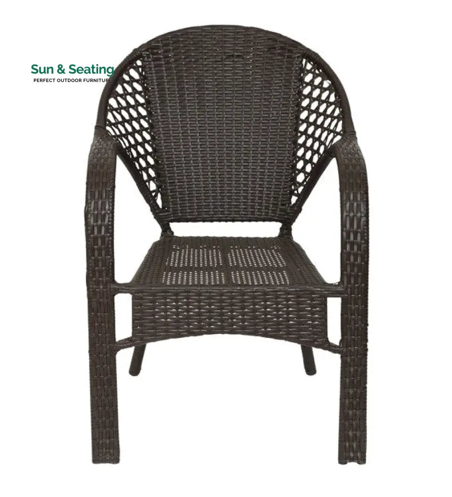 Rutu Outdoor Patio Seating Set 2 Chairs and 1 Table Set (Brown) Coffee Table Sets