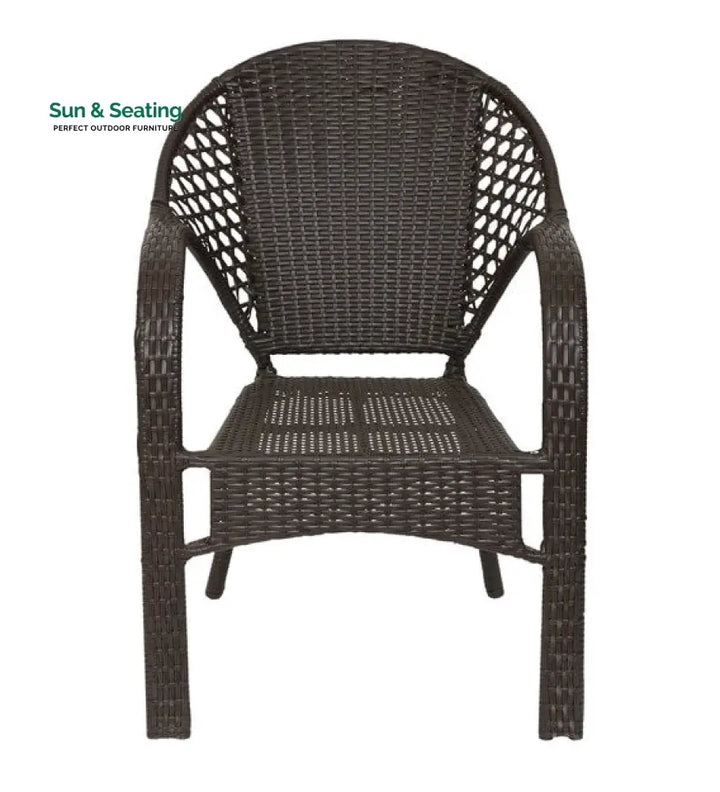 Rutu Outdoor Patio Seating Set 2 Chairs and 1 Table Set (Brown) Coffee Table Sets