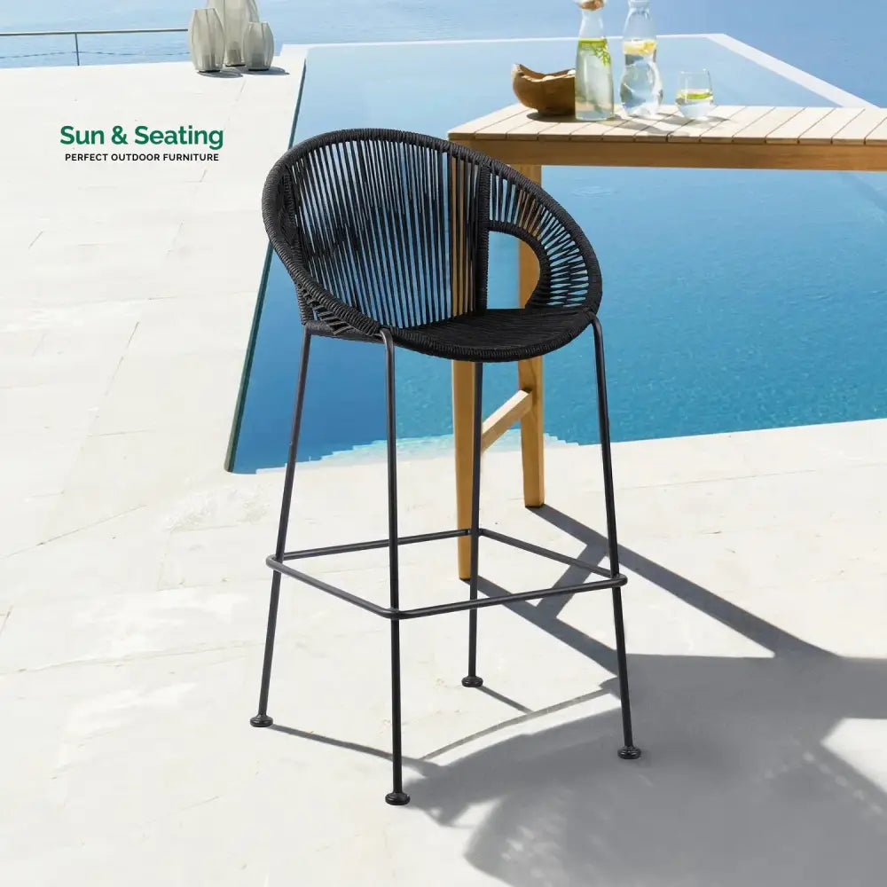 Saanvi 2-Piece Outdoor Rope Bar Chairs – Stylish Comfort Built to Last Bar Chairs