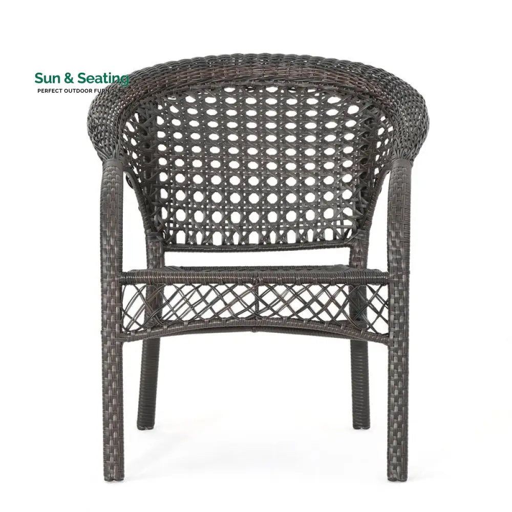 Sabbatini Outdoor Patio Dining Set 6 Chairs and 1 Table (Dark Brown) Dining sets