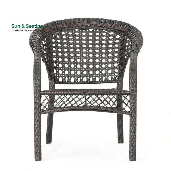 Sabbatini Outdoor Patio Dining Set 6 Chairs and 1 Table (Dark Brown) Dining sets
