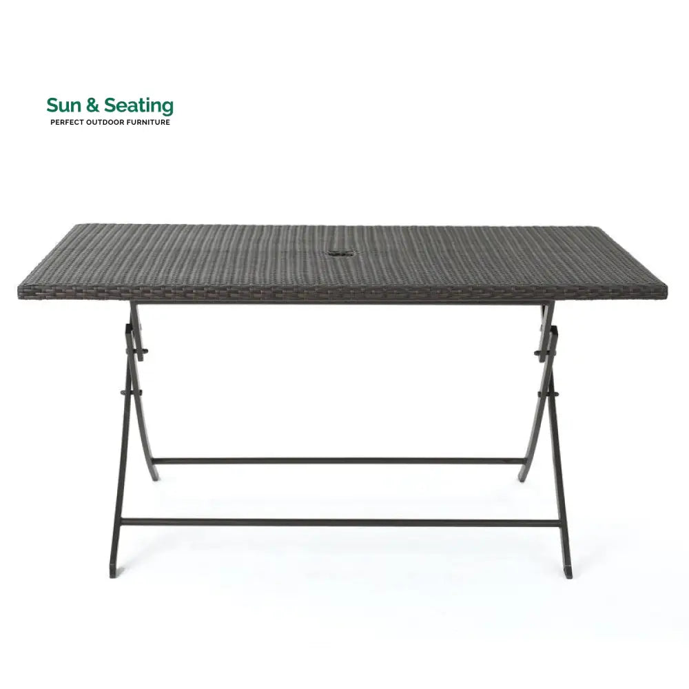 Sabbatini Outdoor Patio Dining Set 6 Chairs and 1 Table (Dark Brown) Dining sets