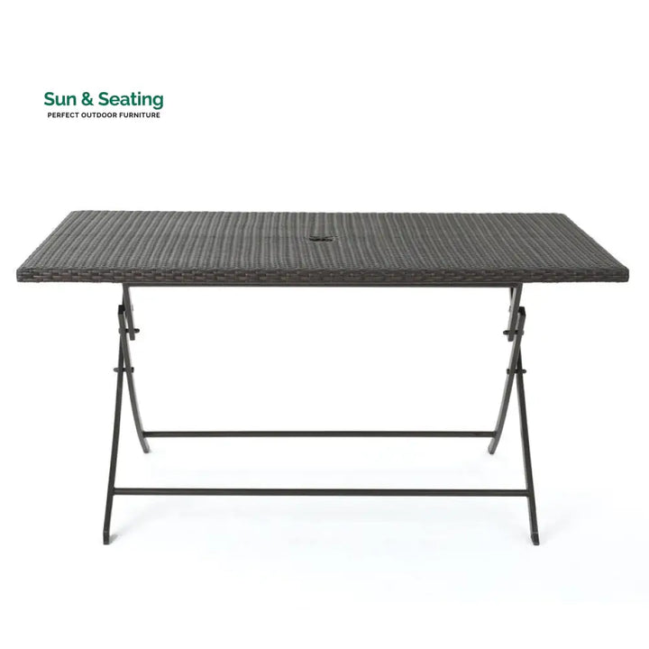 Sabbatini Outdoor Patio Dining Set 6 Chairs and 1 Table (Dark Brown) Dining sets