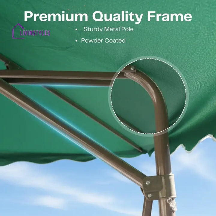 Sadik Marble Base Metal Frame Outdoor Umbrella - Green