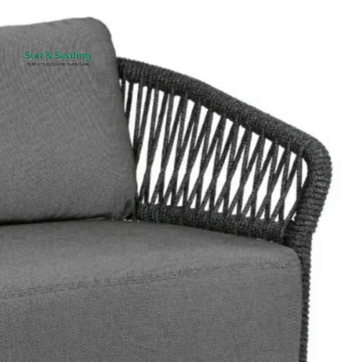 Saeko 4-Piece Outdoor Braid &amp; Rope Sofa Set (Grey) Sofa Set