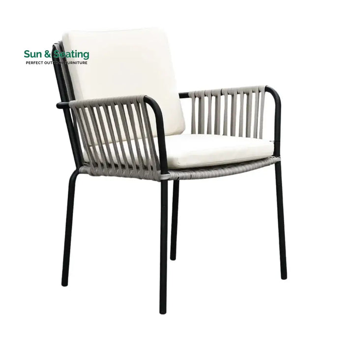 Sakshi 2-Piece Outdoor Rope Patio Dining Chairs Dinning Chairs