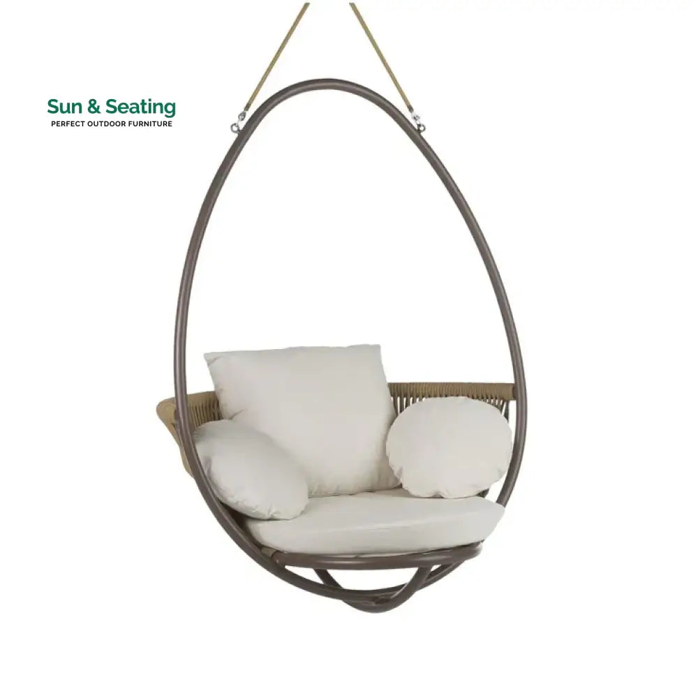Sal Single Seater Hanging Swing Without Stand For Balcony Garden Swing Brown Swings