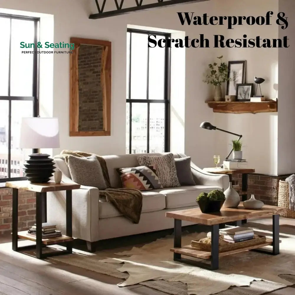 Samira 2-Tier Natural Wood Top Center Table Center Table