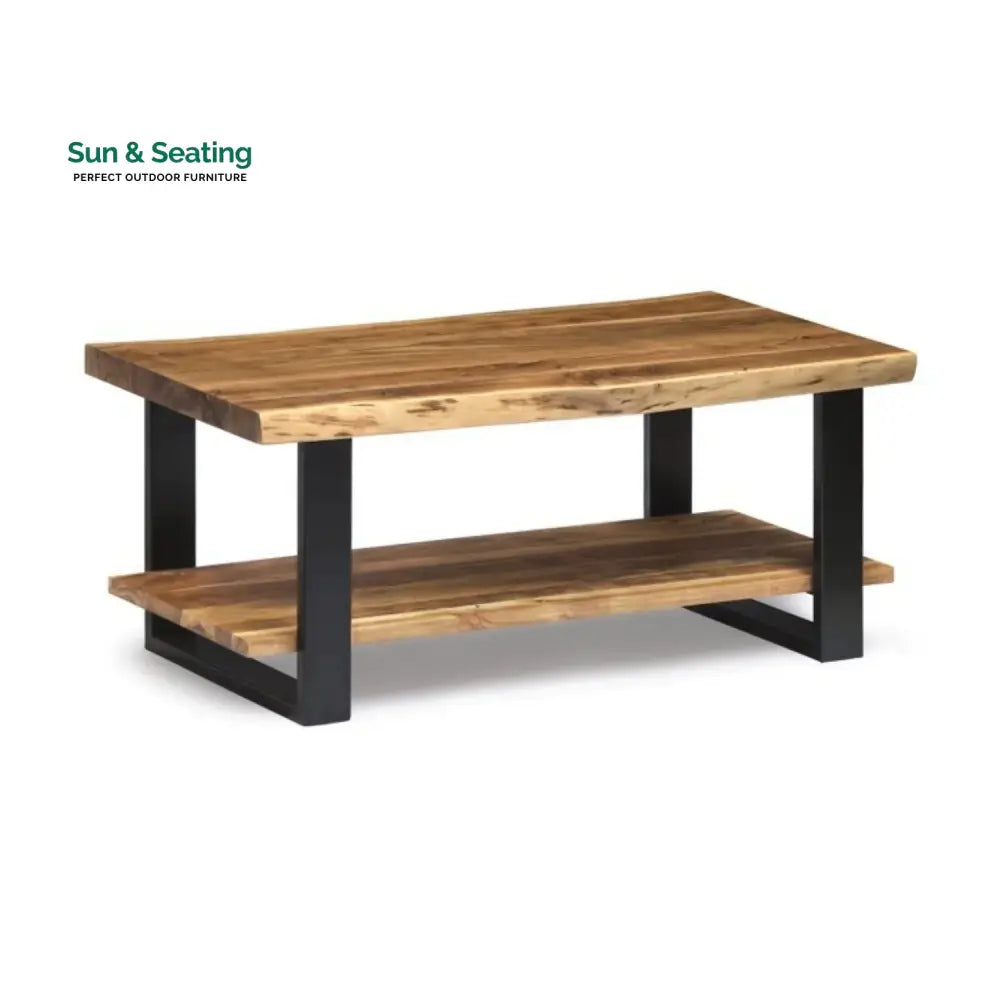Samira 2-Tier Natural Wood Top Center Table Center Table