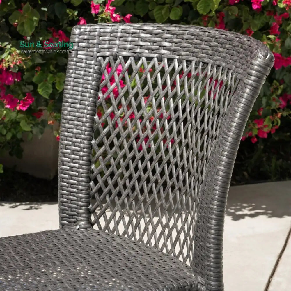 Sammy Outdoor Patio Seating Set 2 Chairs and 1 Table Set (Black) Coffee Table Sets