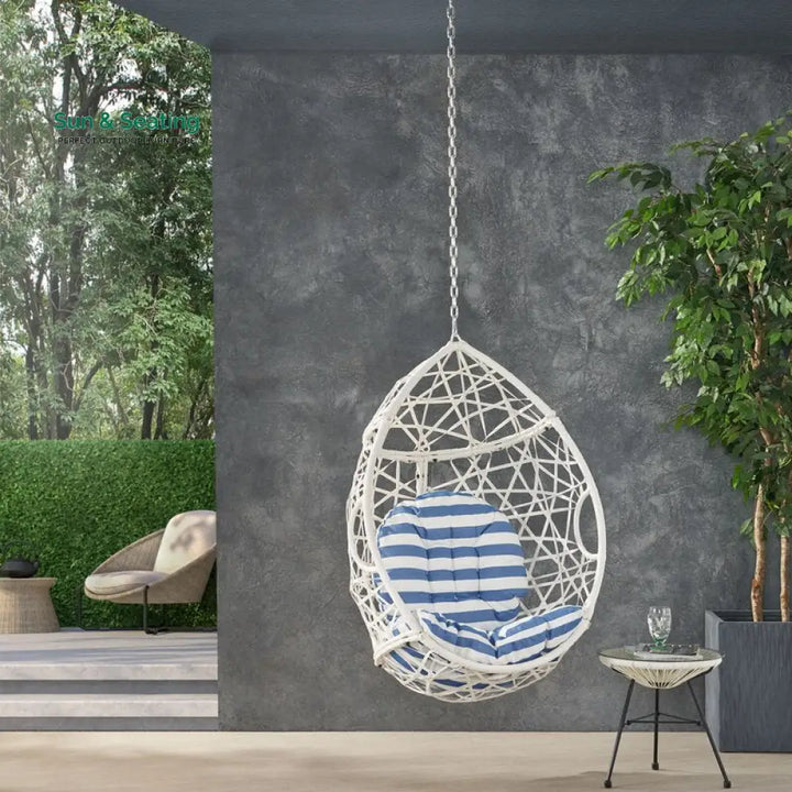 Samuele Single Seater Hanging Swing Without Stand For Balcony Garden Swing (White) Swings