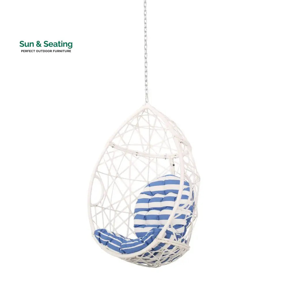 Samuele Single Seater Hanging Swing Without Stand For Balcony Garden Swing (White) Swings