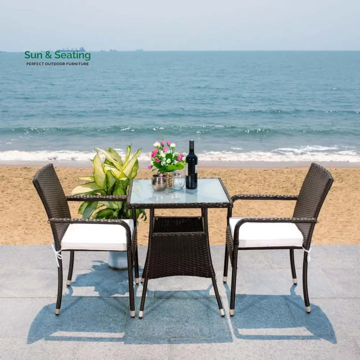 Sana 3-Piece Outdoor Rattan Wicker Patio Set Patio Set