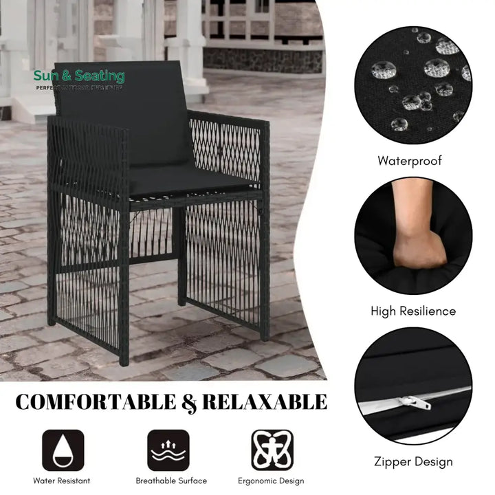 Sanika 10 Seater Outdoor Rattan Wicker Dinning Set Dining Set