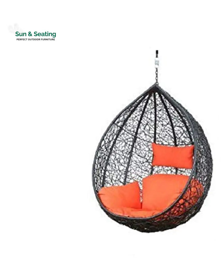 Saturnino Single Seater Hanging Swing Without Stand For Balcony Garden Swing (Dark Brown) Swings