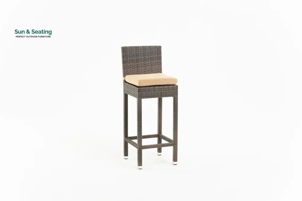 Sauceda Outdoor Patio Bar Sets 2 Chairs and 1 Table (Brown) Bar Sets