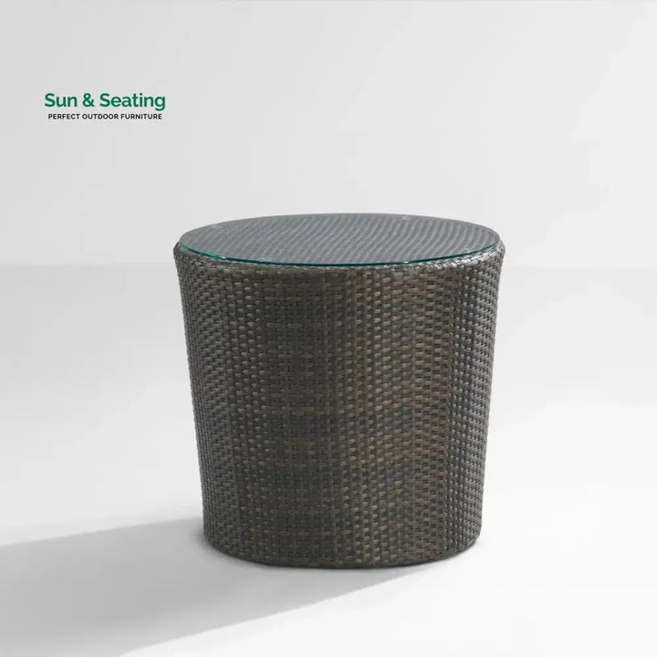 Savannah 5-Piece Outdoor Wicker Sofa Set With Glass Top Tables Sofa Set