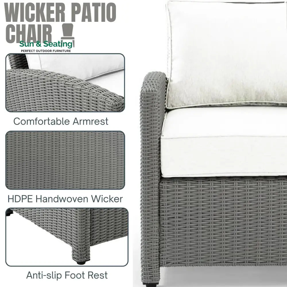 Scarlett 4 Pieces Patio Furniture Set Outdoor Sectional Sofa Sofa Set