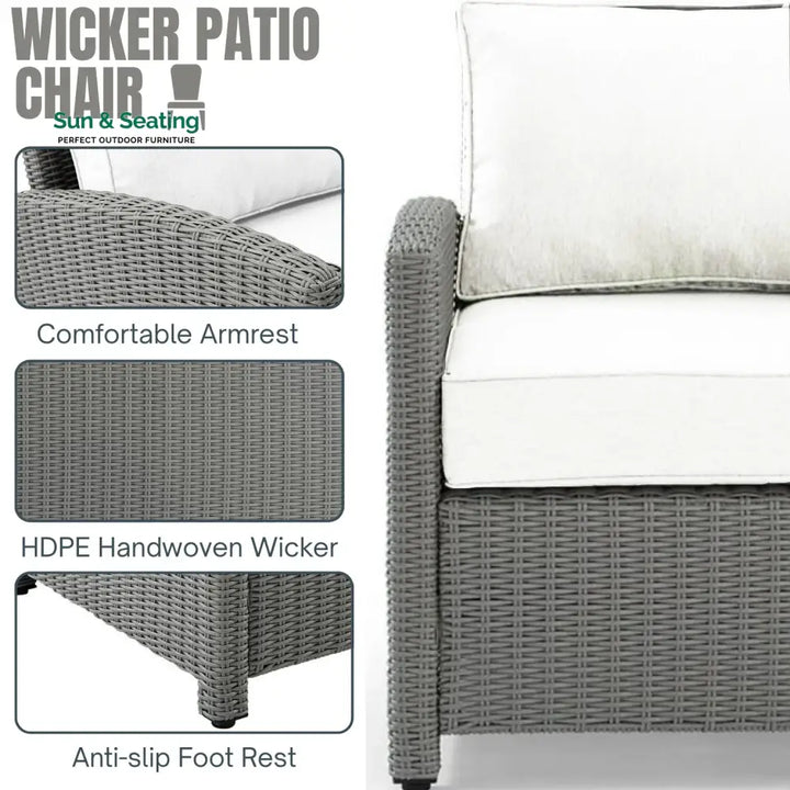 Scarlett 4 Pieces Patio Furniture Set Outdoor Sectional Sofa Sofa Set