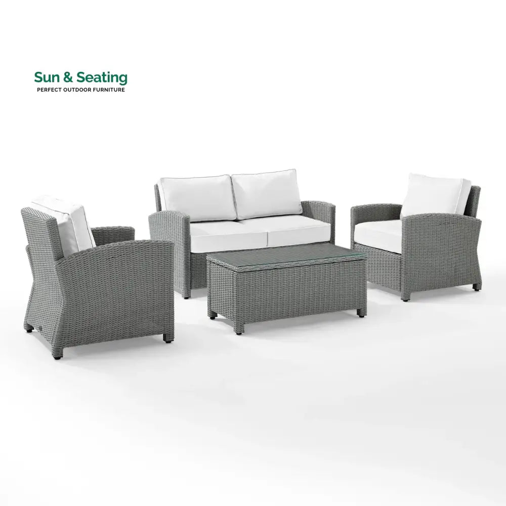 Scarlett 4 Pieces Patio Furniture Set Outdoor Sectional Sofa Sofa Set