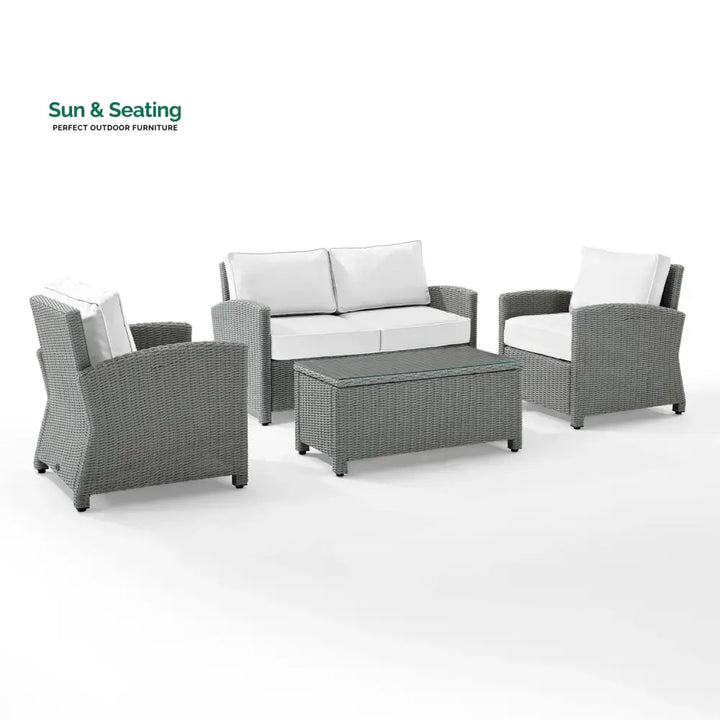 Scarlett 4 Pieces Patio Furniture Set Outdoor Sectional Sofa Sofa Set