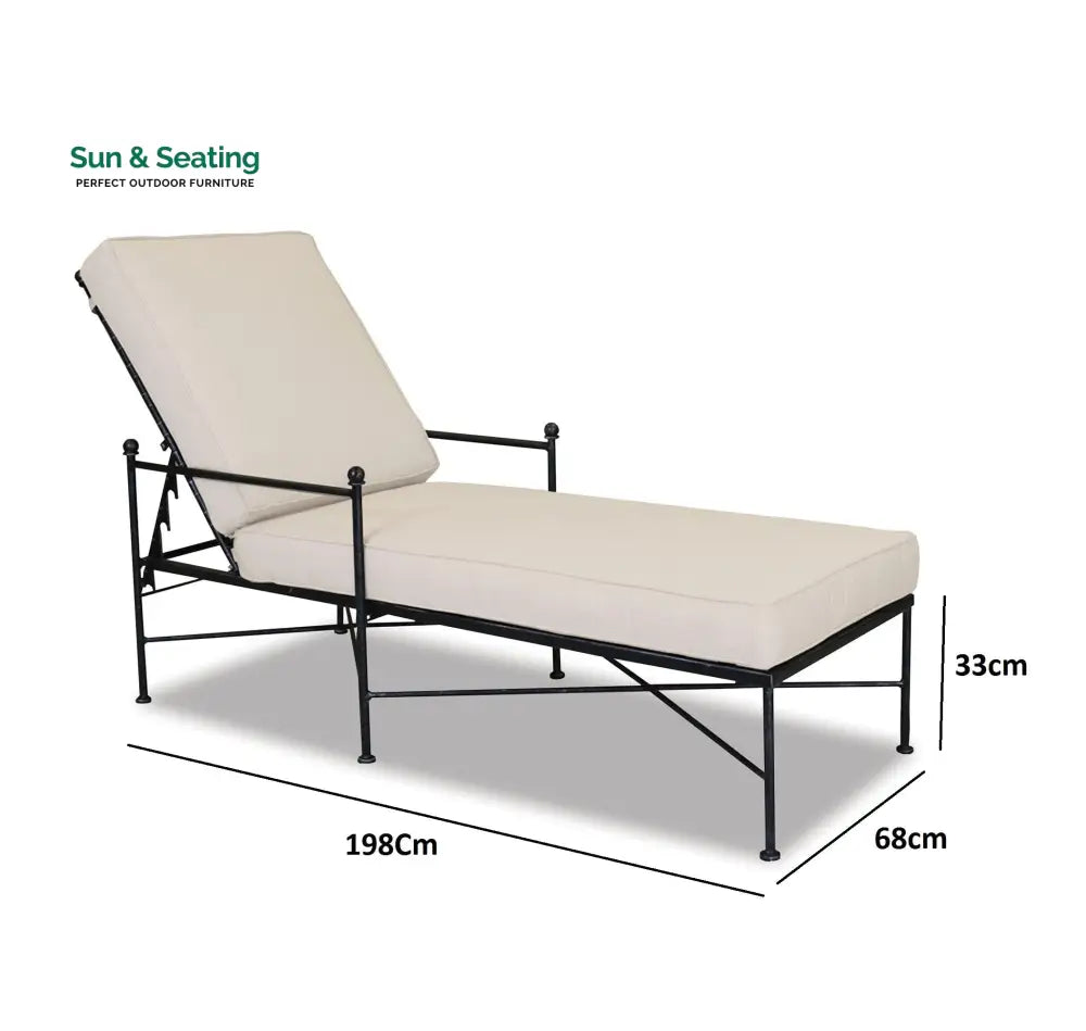 Scoot Outdoor Swimming Poolside Lounger (Black) Loungers