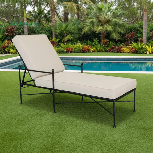 Scoot Outdoor Swimming Poolside Lounger (Black) Loungers