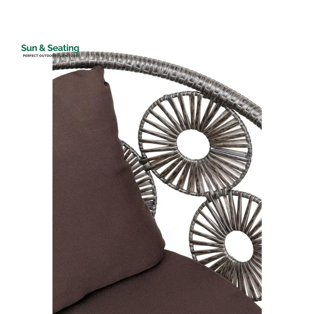 Scott Outdoor Sofa Set 2 Seater 1 Single Seater and 1 Center Table Set (Dark Brown) Sofa Sets