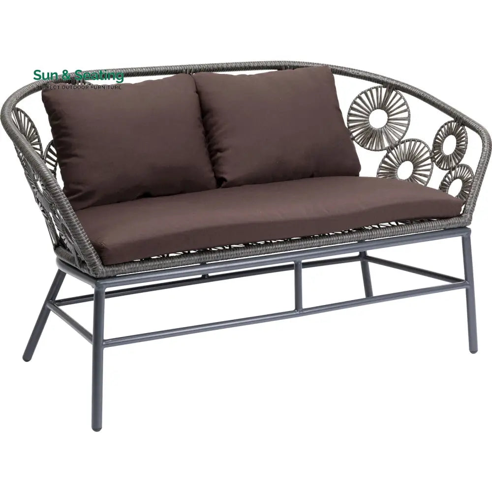 Scott Outdoor Sofa Set 2 Seater 1 Single Seater and 1 Center Table Set (Dark Brown) Sofa Sets