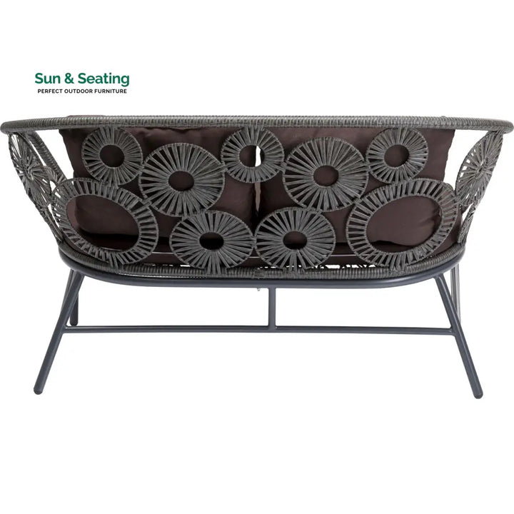 Scott Outdoor Sofa Set 2 Seater 1 Single Seater and 1 Center Table Set (Dark Brown) Sofa Sets