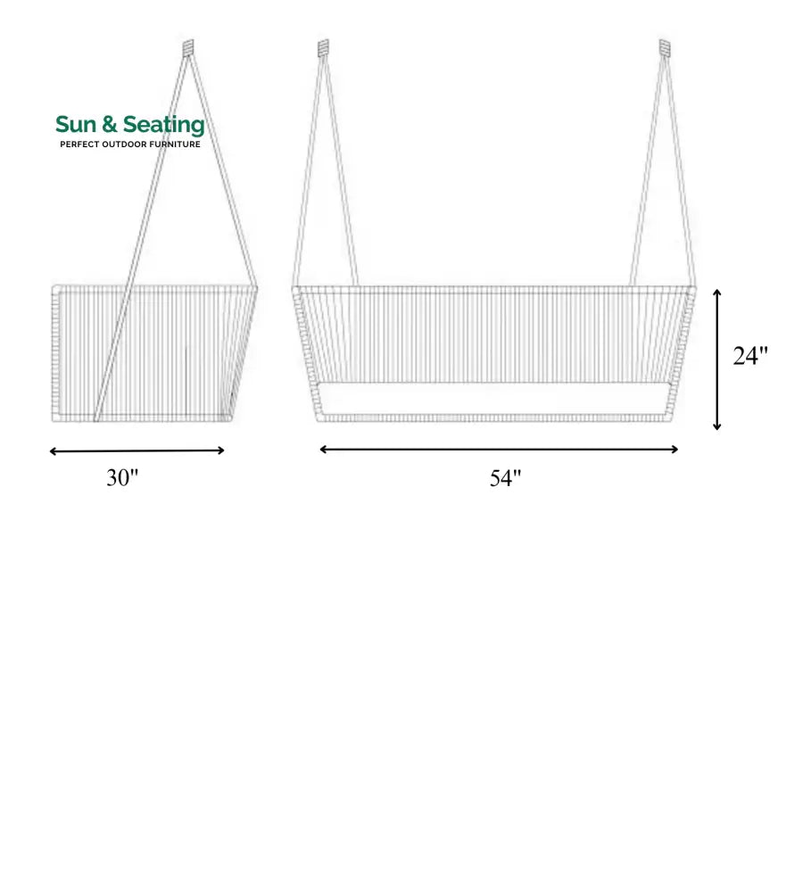 Scua Double Seater Hanging Swing Without Stand For Balcony Garden Swing (Red) Braided &amp; Rope Swings