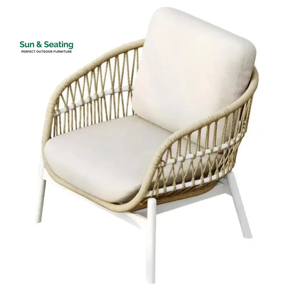 Seibi Outdoor Garden Balcony Sofa Set 2 Seater 2 Single Seater 2 Center Table Set Braided and Rope Sofa Sets