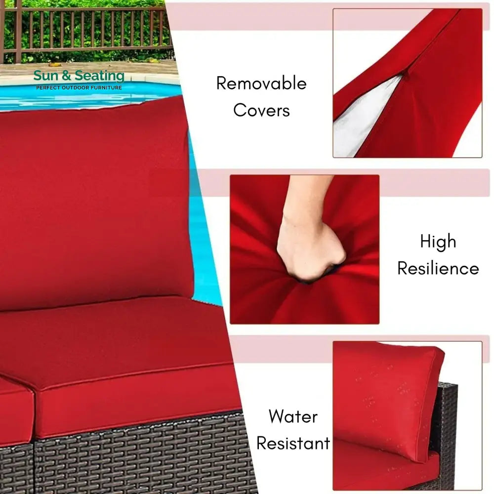Selene 2-Piece Outdoor Wicker Armless Sofa Sofa Set