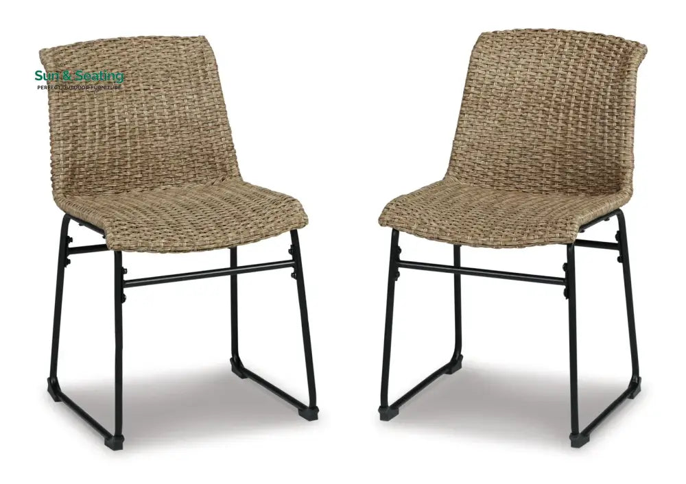 Sence Outdoor Patio Seating Set 2 Chairs and 1 Table Set (Brown) Coffee Table Sets