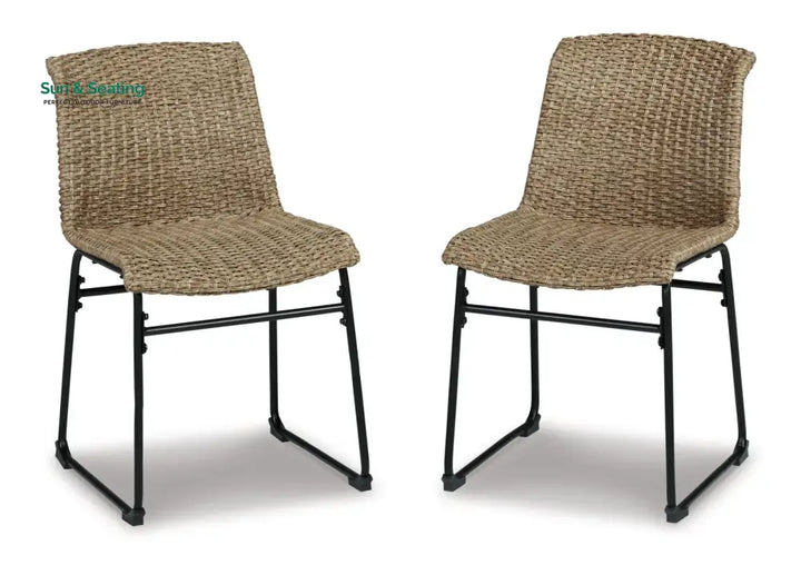 Sence Outdoor Patio Seating Set 2 Chairs and 1 Table Set (Brown) Coffee Table Sets