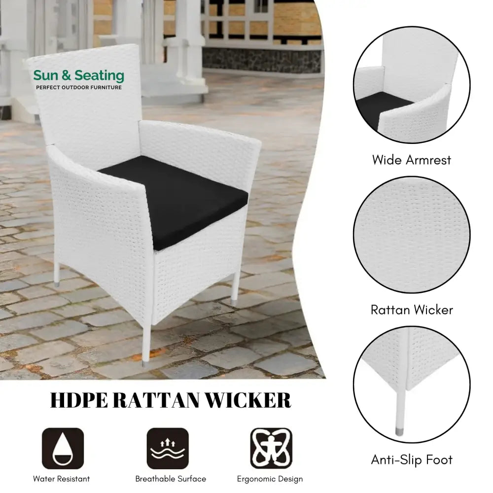 Seraphina 9-Piece Outdoor Rattan Wicker Dinning Table Set Dining Set