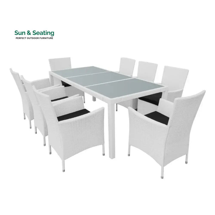 Seraphina 9-Piece Outdoor Rattan Wicker Dinning Table Set Dining Set