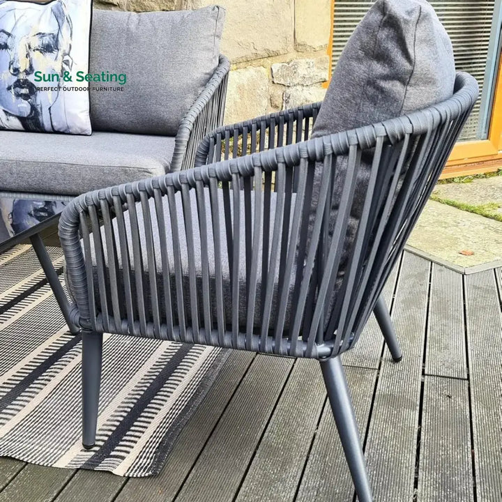 Shen 4 Piece Outdoor All-Weather Rope Sofa Set Sofa Set