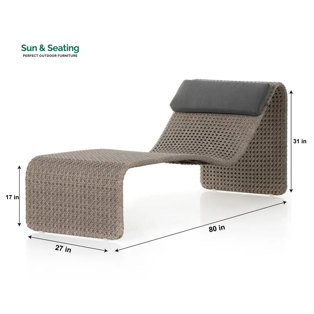 Shergi Outdoor Swimming Poolside Lounger (Brown) Loungers