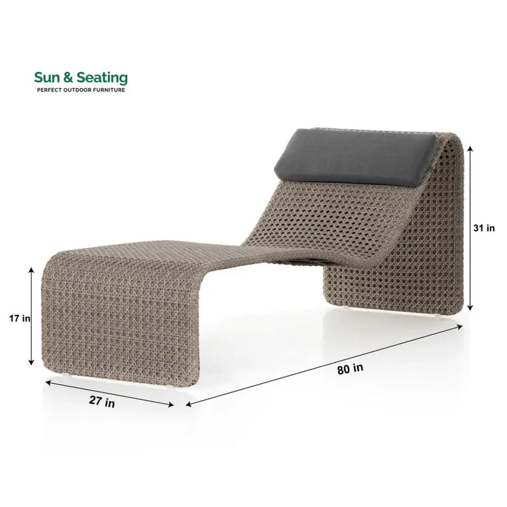 Shergi Outdoor Swimming Poolside Lounger (Brown) Loungers
