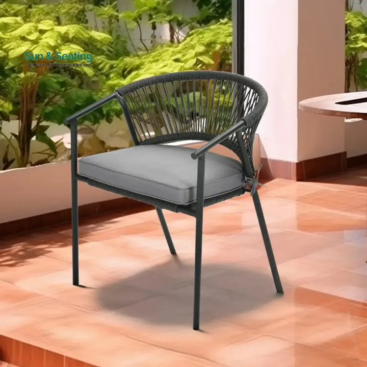 Shiori 4-Piece Outdoor Rope Patio Dining Chairs Dinning Chairs
